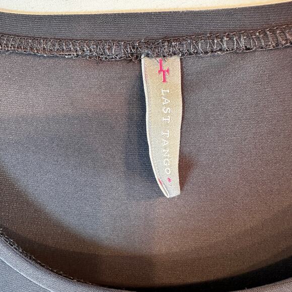 Last Tango Gray Dolman Sleeve Tunic Top Small Flowy Stretch Y2K - Picture 4 of 5